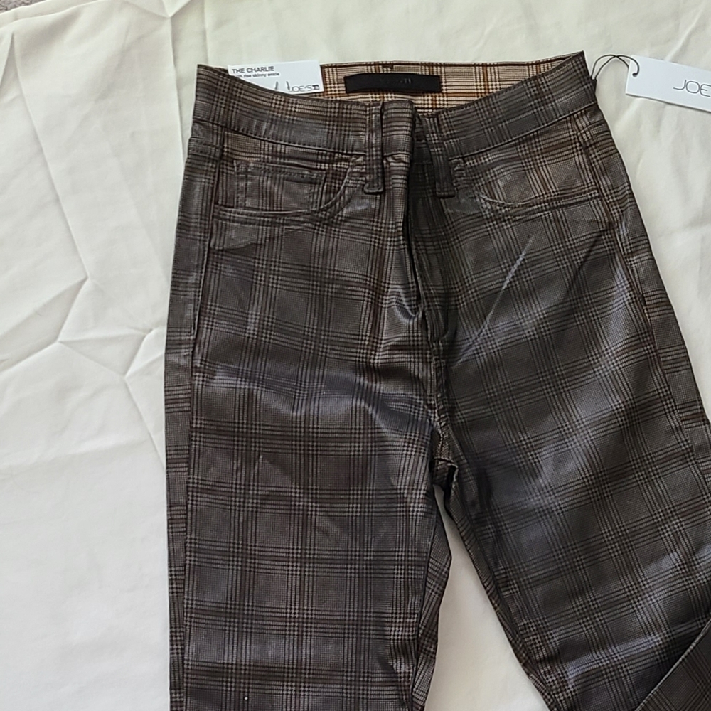 Joe's The Charlie ankle coated skinny pants, size 25